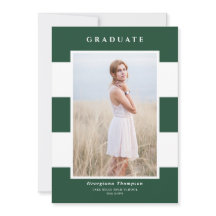 緑と白のストライプパターン写真卒業