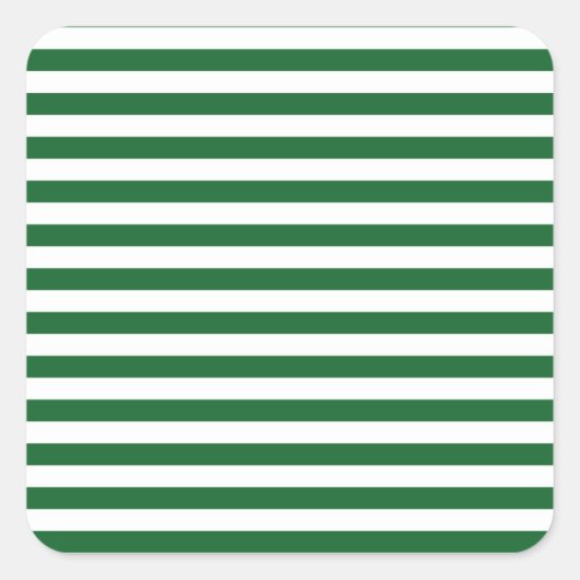 緑と白のストライプ スクエアシール (正面)