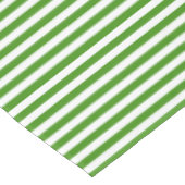 緑と白のストライプ テーブルクロス (アングル)