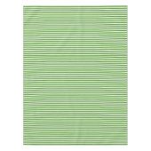 緑と白のストライプ テーブルクロス (正面)