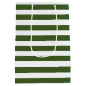 緑と白のストライプ ミディアムペーパーバッグ (裏面)