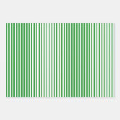 緑と白のストライプ ラッピングペーパーシート (正面)
