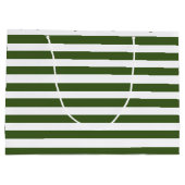 緑と白のストライプ ラージペーパーバッグ (裏面)