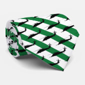 緑と白のストライプHH-60パターンのクリスマス ネクタイ (ロール)