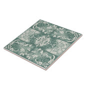 緑と白のセラミッ地中海のクタイル タイル (側面)