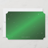 緑と白のダイヤモンドスパイダーウェブハローウィンパーティ 招待状 (裏面)