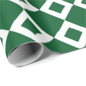 緑と白のダイヤモンドパターン ラッピングペーパー (ロールコーナー)