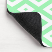緑と白のダイヤモンド柄 マウスパッド (コーナー)