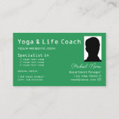 緑と白のチェスモダン盤（写真あり） カッコいい 名刺 (裏面)