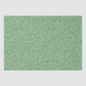 緑と白のテクスチャ付き植物葉の 薄葉紙 (正面)