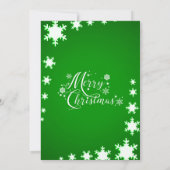 緑と白のテーマクリスマスパーティー 招待状 (裏面)