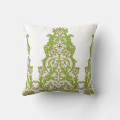 緑と白のデザイン入り壁華美紙 クッション (裏面)