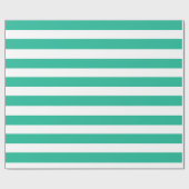 緑と白のデッキチェアストライプ ラッピングペーパー (フラット)