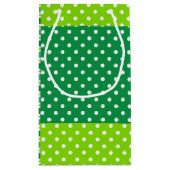 緑と白のドットとストライプ抱き枕 スモールペーパーバッグ (裏面)