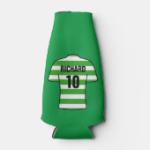 緑と白のバスケ ボトルクーラー (正面)