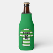 緑と白のバスケ ボトルクーラー (ボトル正面)