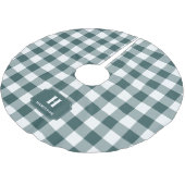 緑と白のバッファロープレイドモノグラムツリースカート ブラッシュドポリエステルツリースカート (アングル)