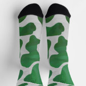 緑と白のパターン ソックス (上部)