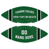 緑と白のパーソナライズされた足玉、あなたの色 アメリカンフットボール (パネル)