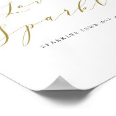 緑と白のフローラが輝きを愛結婚し ポスター (角)