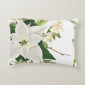 緑と白のフローラのアクセント枕 アクセントクッション (裏面)