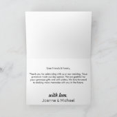 緑と白のフローラサンキューカード カード (内部)