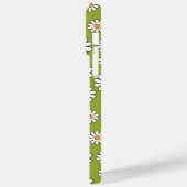 緑と白のフローラデイジーパターン Case-Mate iPhoneケース (裏面 / 左)