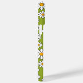 緑と白のフローラデイジーパターン Case-Mate iPhoneケース (裏面 / 右)