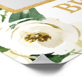 緑と白のフローラフォトプロップフレームBoho ポスター (角)