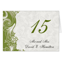 緑と白のフローラ春の結婚式