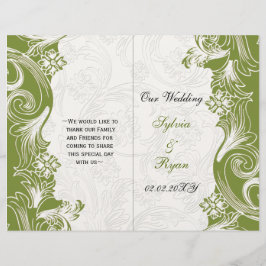 緑と白のフローラ春の結婚式