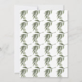 緑と白のフローラ結婚式招待状 招待状 (裏面)