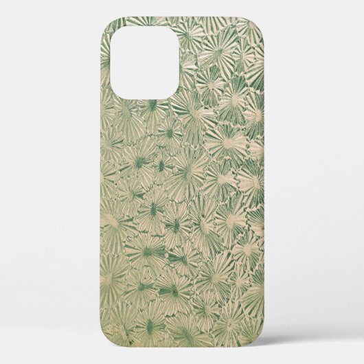 緑と白のフローラ織物 Case-Mate iPhoneケース (裏面)