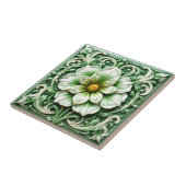 緑と白のフローラ調和セラミックタイル タイル (側面)