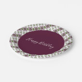 緑と白のブルゴーニュ ペーパープレート (アングル)