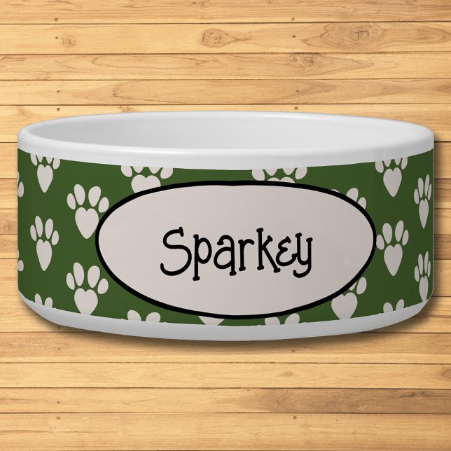 緑と白のプリント ボウル (クリエイターアップロード済み)