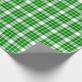 緑と白のプレイドのラッピング紙 ラッピングペーパー (角)