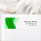 緑と白のプレーンエレガントミニマモダンリスト ラベル (インサイチュ)