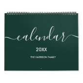 緑と白のミニマリスト2026 カレンダー (カバー)