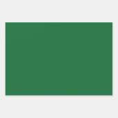 緑と白のメリークリスマスタイポグラフィギフト ラッピングペーパーシート (正面3)