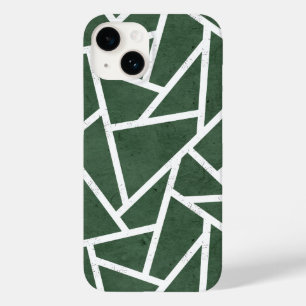 緑と白のモザイク模様 Case-Mate iPhone 14ケース