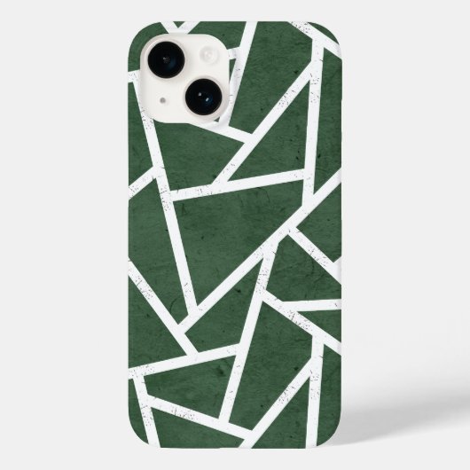 緑と白のモザイク模様 Case-Mate iPhoneケース (裏面)