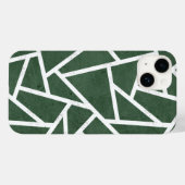 緑と白のモザイク模様 Case-Mate iPhoneケース (裏面 (横))