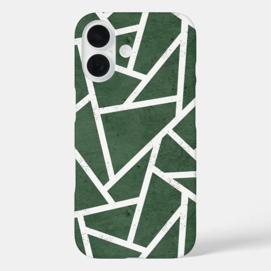 緑と白のモザイク模様 Case-Mate iPhoneケース (裏面)