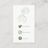 緑と白のモンステラ、社会的なリンク感謝していユーザ エンクロージャーカード (正面)