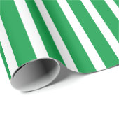緑と白のラッストライプのピング紙 ラッピングペーパー (ロールコーナー)