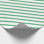 緑と白のラッストライプのピング紙 ラッピングペーパー (角)