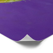 緑と白のレディースリッパーオーキッドポスター ポスター (角)