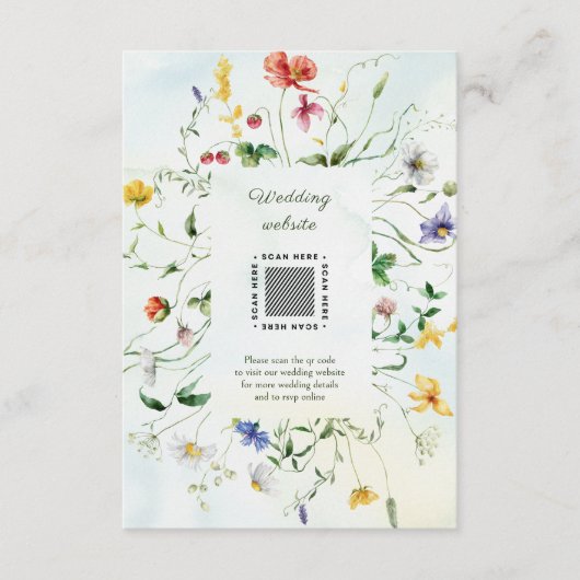 緑と白のロマ素朴ンス結婚夏 エンクロージャーカード (正面)