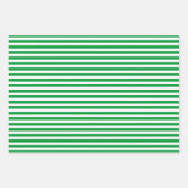 緑と白のヴィンテージ薄ストライプい ラッピングペーパーシート (正面3)